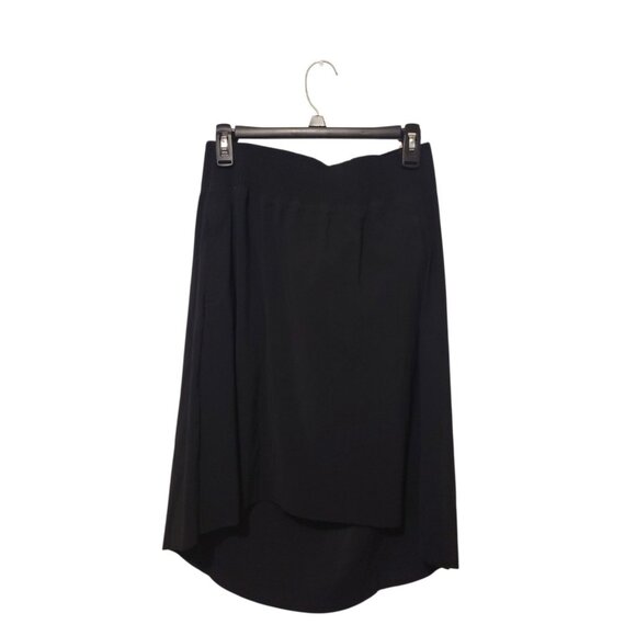 Athleta Cosmic Hi- Lo Skirt Black Pockets Women M Gothic Fairy Athleisure - Picture 1 of 9